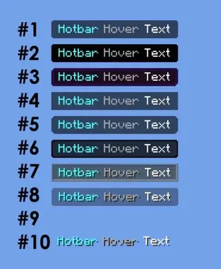 Custom Hotbar Hover Text Textures