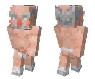 Old Man in Shorts Skin