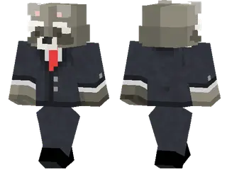 Raccoon in Suit Skin