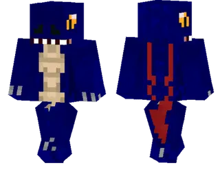 Blue-Red Dinosaur Skin