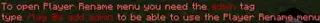 Player Rename