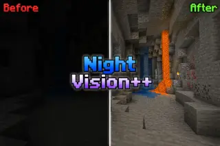 Night Vision Plus Add-on for Minecraft