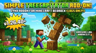 Lynx Simple Treecapitator Add-on for Minecraft