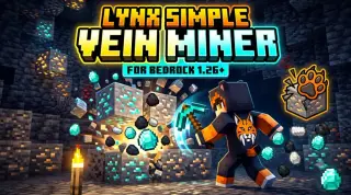 Lynx Simple Vein Miner Add-on for Minecraft