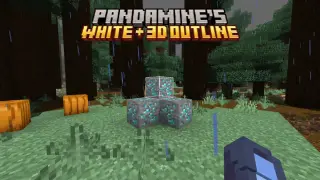 PandaMine White 3D Transparent Block Outline Texture Pack for Minecraft