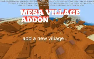 Mesa Village Addon for Minecraft
