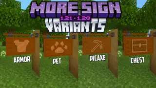 More Sign Variants Addon for Minecraft