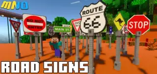 Road Signs and Traffic Lights addon for Minecraft