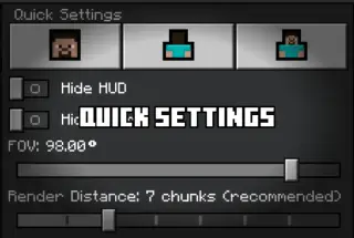 Quick Settings v1.2 Texture Pack for Minecraft