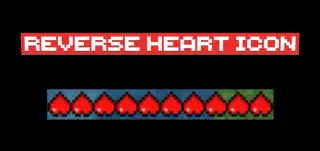 Reverse Heart Icon Texture Pack for Minecraft