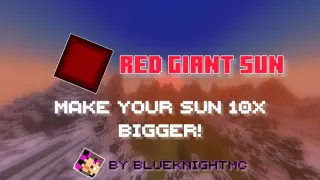 Red Giant Sun texture pack for Minecraft