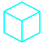 Cyan block outline