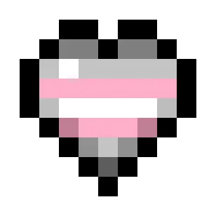 Demigirl Pride Flag Hearts (7-Color)