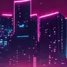 Synthwave City Sky Overlay