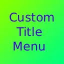 Epic Title Menu