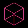 pink outline