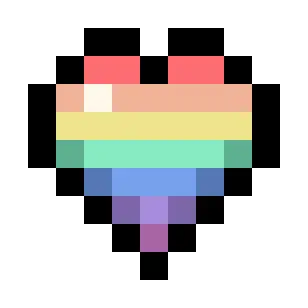 Pastel Rainbow Hearts (7-Color)