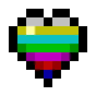 TV Test Pattern Themed Hearts (7-Color)