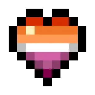 Lesbian Pride Flag Hearts (7-Color)