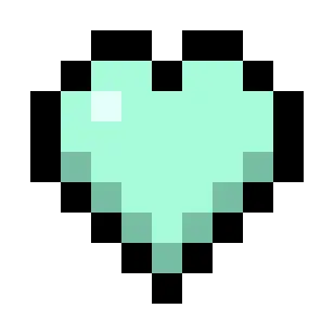 Mint Green Hearts (Monochrome)