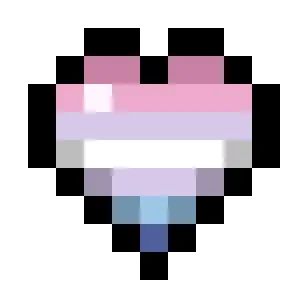 Bigender Pride Flag Hearts (7-Color)