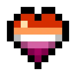 Lesbian Pride Flag Hearts (5-Color)