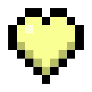 Lemon Yellow Hearts (Monochrome)