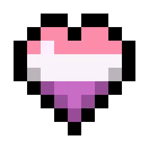 Sapphic Pride Flag Hearts (Tricolor)