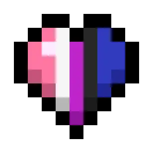 Genderfluid Pride Flag Hearts (5-Color Vertical)