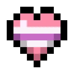 Sapphic Pride Flag Hearts (5-Color)