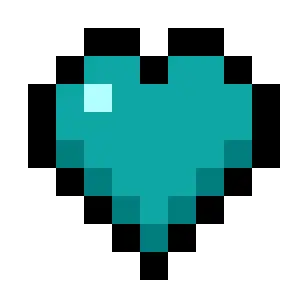 Spring Teal Hearts (Monochrome)