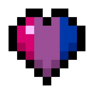 Bisexual Pride Flag Hearts (Tricolor Vertical)