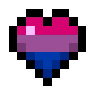 Bisexual Pride Flag Hearts (Tricolor)