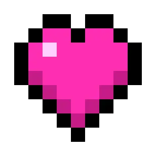 Pink Hearts (Monochrome)