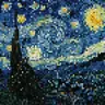 Vincent Van Gogh The Starry Night Style Paintings Pixel Art