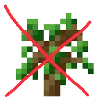 No sapling drop from leaves