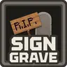 Sign Gravestone