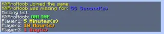 Time Missing - Minecraft Player Last Login Tracker