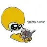 gently holds