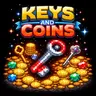 keys and coins