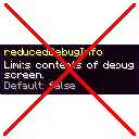 No Reduced Debug Info