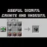 Useful Diorite, Granite, and Andesite