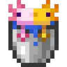 Colored Axolotl Buckets