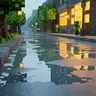 Transparent water splashes