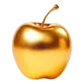 Realistic golden apple