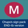 Chups's sign pack for MTR - ENG Turquoise-blue