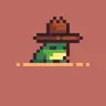 frog in hat