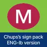 Chups's sign pack for MTR - ENG Lime-blue