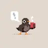 pigeon and coffee