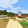 Minecraft village panorama